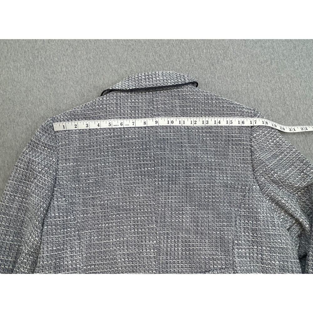 Pendleton Trench Coat Womens 18W Blue White Long Sleeve Lined - Picture 8 of 8